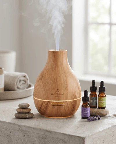 Aromatherapy Essential Oil Diffuser - Wood Grain 300ml