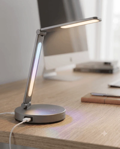 LED Desk Lamp with USB Port - Eye Protection