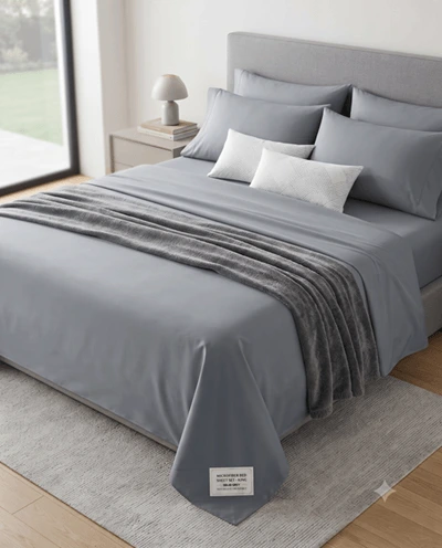 Microfiber Bed Sheet Set - King Solid Grey
