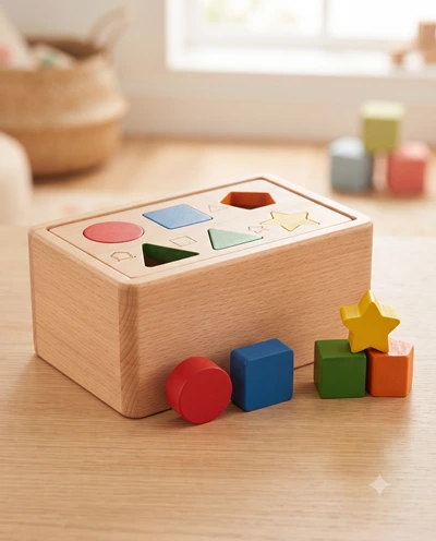 Wooden Geometric Shape Sorter